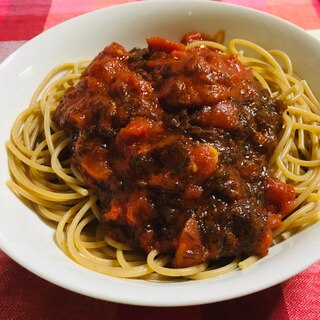 生もずく★薬膳☆トマトソースパスタ　ヴィーガン